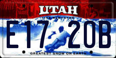 UT license plate E172OB