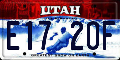 UT license plate E172OF