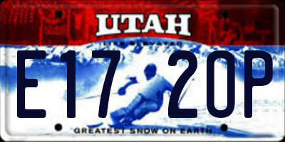 UT license plate E172OP