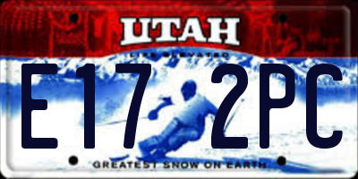 UT license plate E172PC