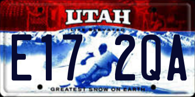 UT license plate E172QA