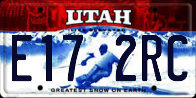 UT license plate E172RC