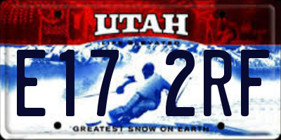 UT license plate E172RF