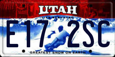 UT license plate E172SC