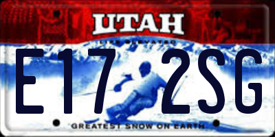 UT license plate E172SG