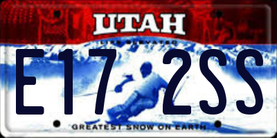 UT license plate E172SS
