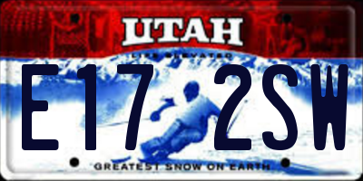 UT license plate E172SW