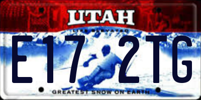 UT license plate E172TG
