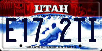 UT license plate E172TI