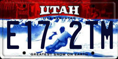 UT license plate E172TM
