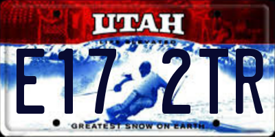 UT license plate E172TR