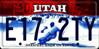 UT license plate E172TY