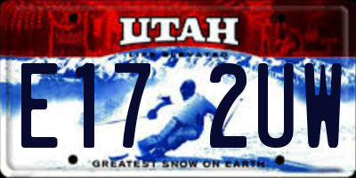 UT license plate E172UW