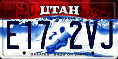 UT license plate E172VJ
