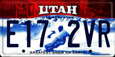 UT license plate E172VR