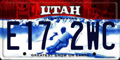 UT license plate E172WC