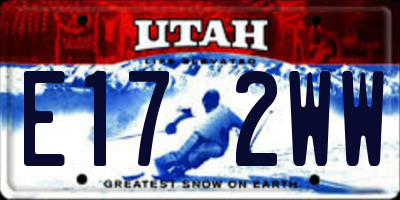 UT license plate E172WW