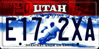 UT license plate E172XA