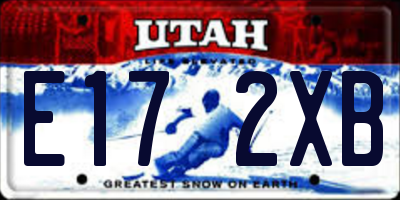 UT license plate E172XB