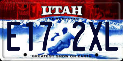 UT license plate E172XL