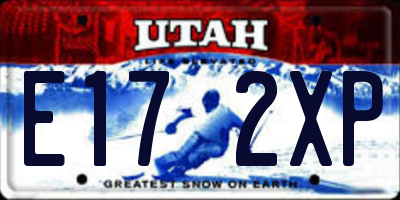 UT license plate E172XP