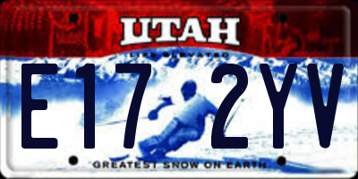 UT license plate E172YV