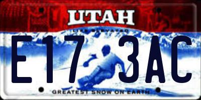 UT license plate E173AC