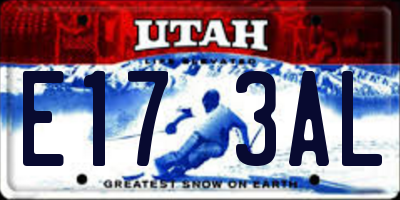 UT license plate E173AL
