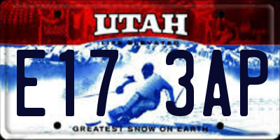 UT license plate E173AP