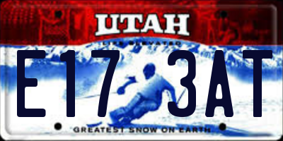 UT license plate E173AT
