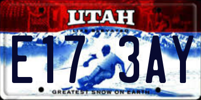 UT license plate E173AY