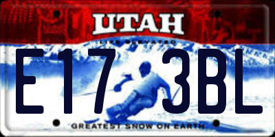UT license plate E173BL