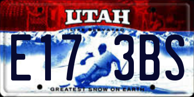 UT license plate E173BS