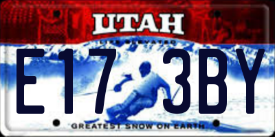 UT license plate E173BY