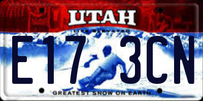 UT license plate E173CN