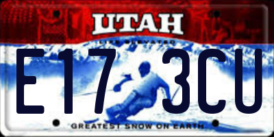 UT license plate E173CU