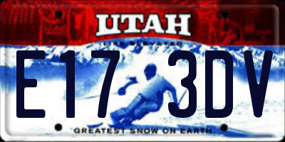 UT license plate E173DV