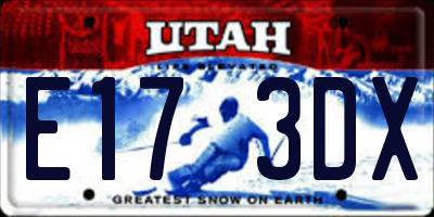UT license plate E173DX