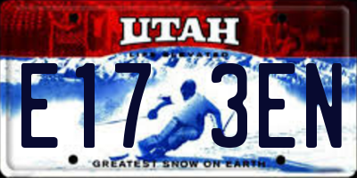 UT license plate E173EN