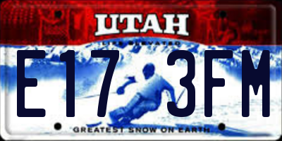 UT license plate E173FM