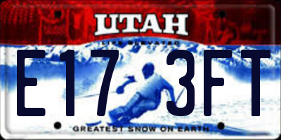UT license plate E173FT