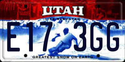 UT license plate E173GG