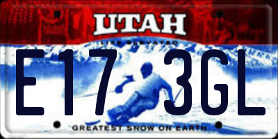 UT license plate E173GL
