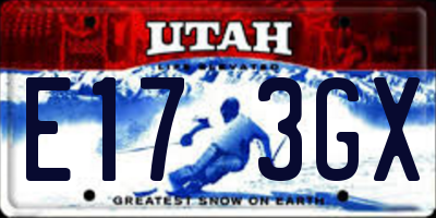 UT license plate E173GX