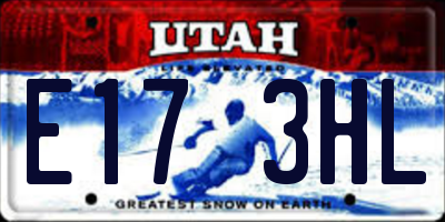 UT license plate E173HL