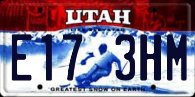 UT license plate E173HM