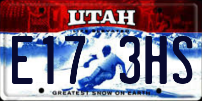 UT license plate E173HS