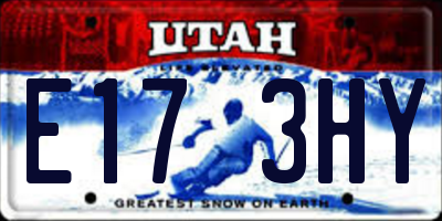 UT license plate E173HY