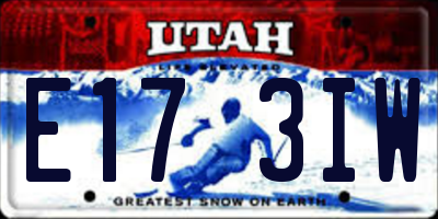 UT license plate E173IW
