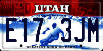 UT license plate E173JM
